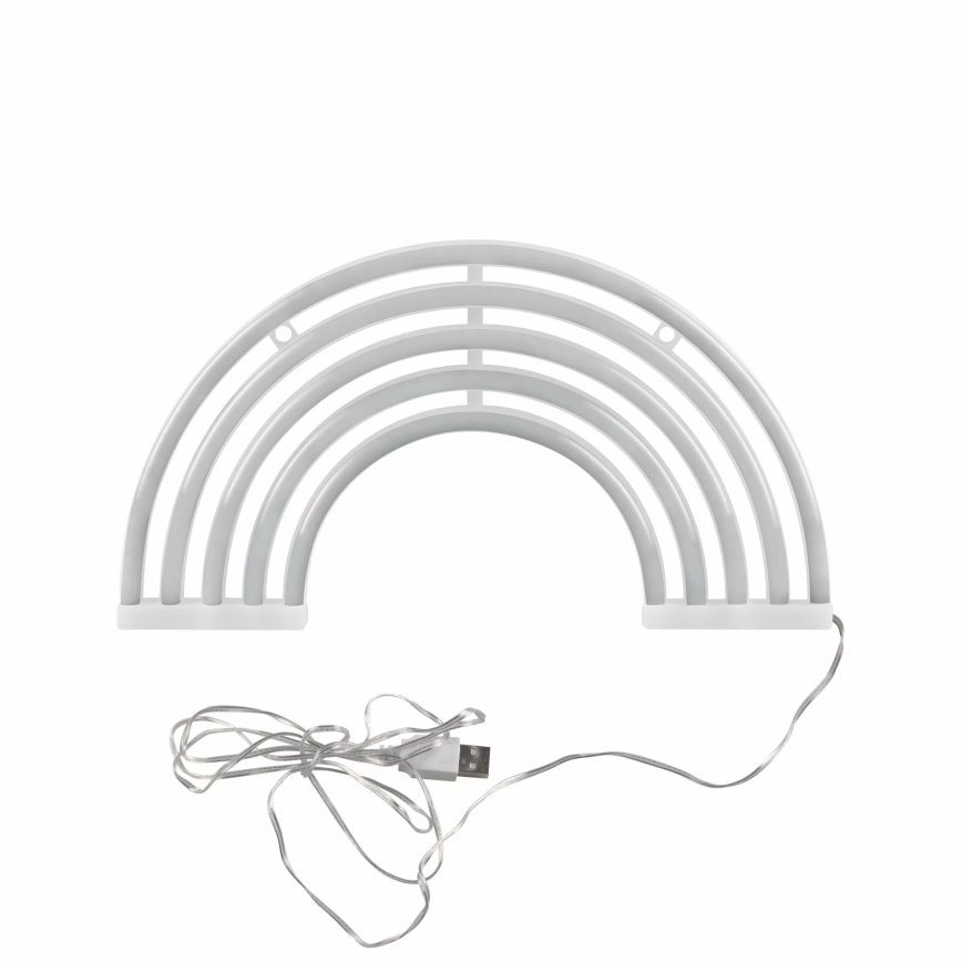 LED Neoon seinakaunistus RAINBOW LED/3W/3xAA USB mitmevärviline