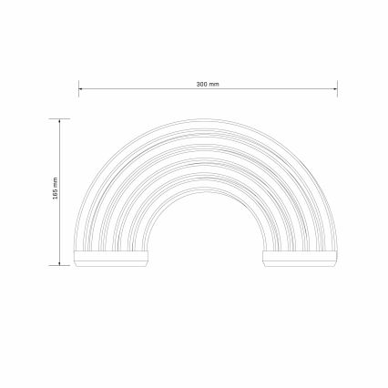 LED Neoon seinakaunistus RAINBOW LED/3W/3xAA USB mitmevärviline