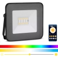 LED Nutikas hämardatav RGB prožektor LED/20W/230V IP65 must