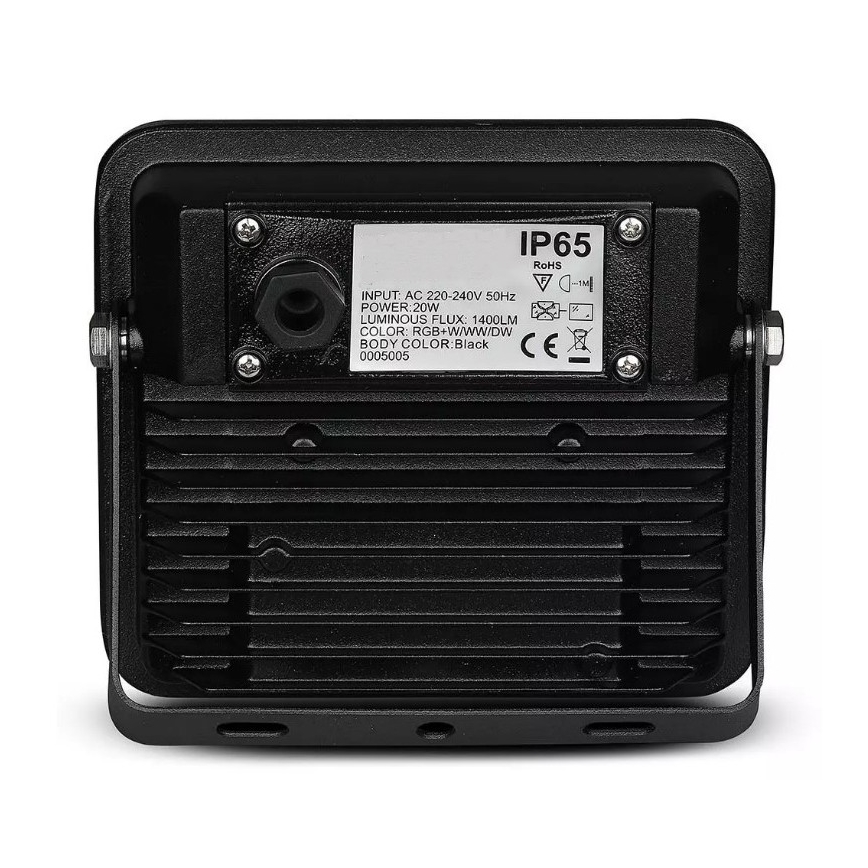 LED Nutikas hämardatav RGB prožektor LED/20W/230V IP65 must