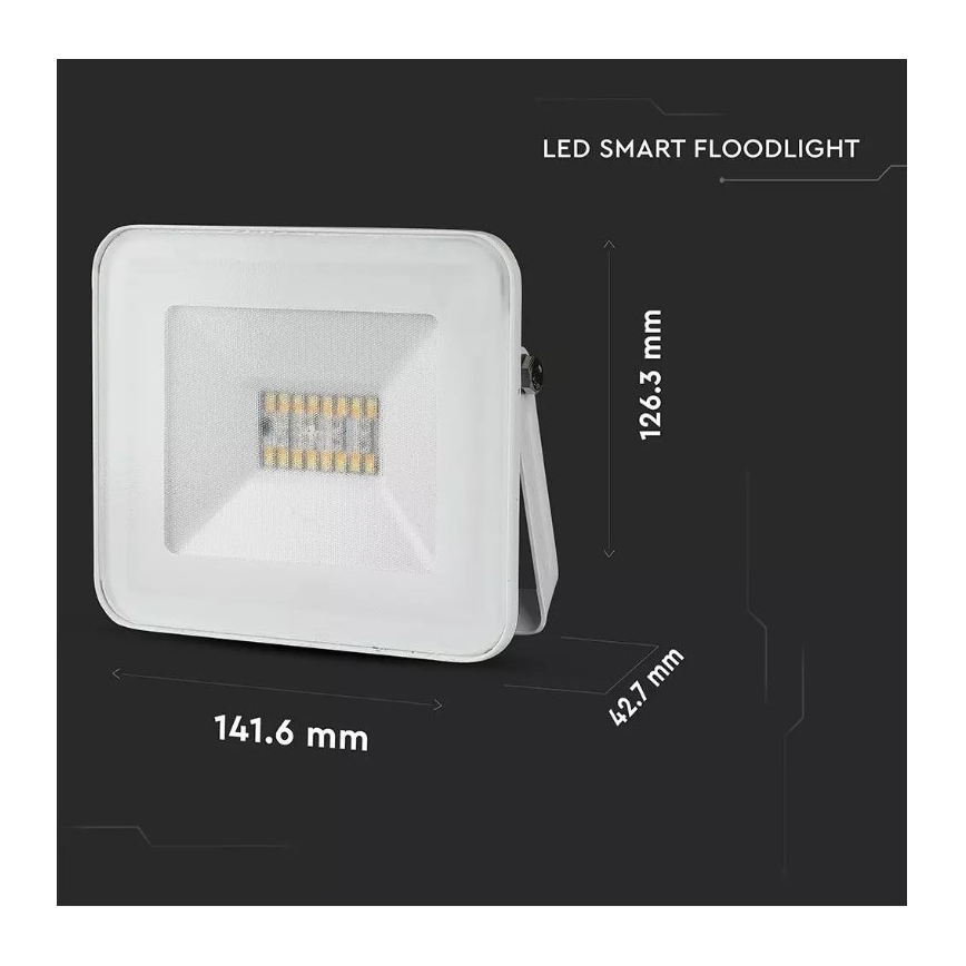 LED Nutikas hämardatav RGB prožektor LED/20W/230V IP65 valge