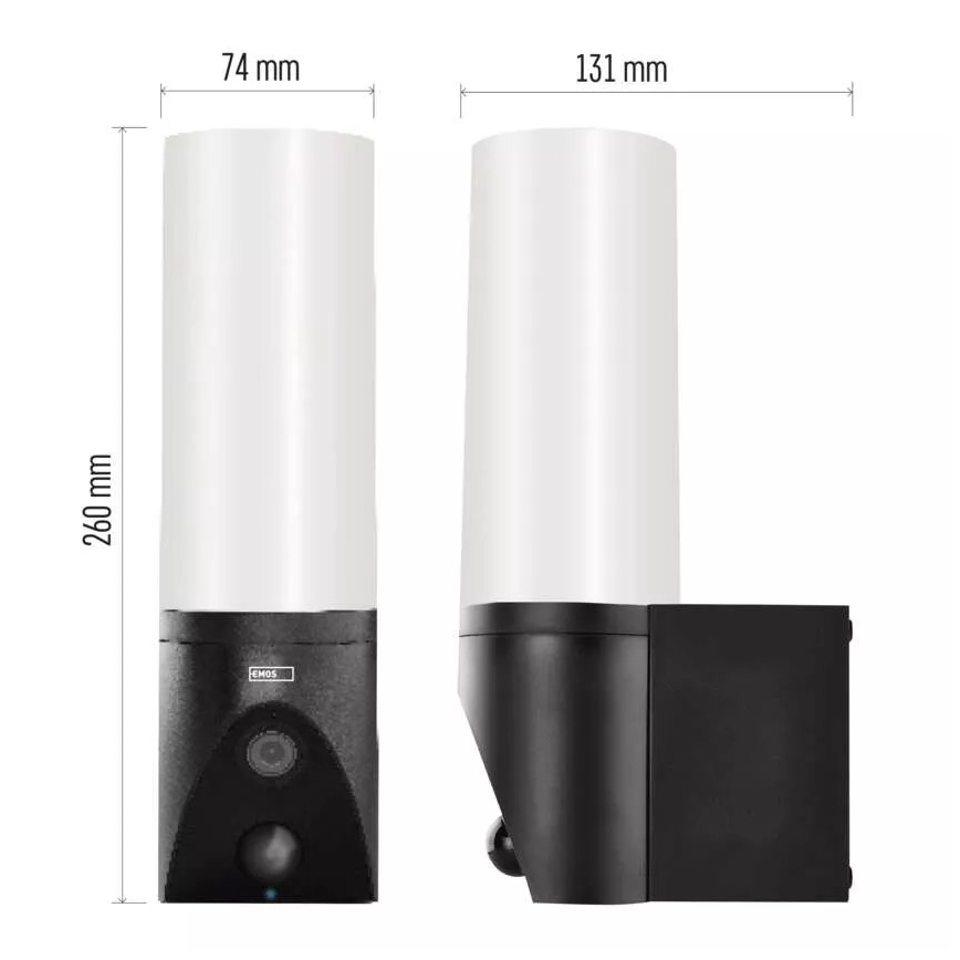 LED Nutikas välikaamera valgustiga GoSmart LED/12W/230V 3200K IP65 Wi-Fi Tuya must