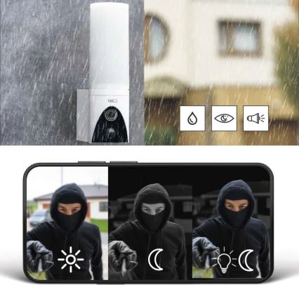 LED Nutikas välikaamera valgustiga GoSmart LED/12W/230V IP65 Wi-Fi Tuya valge
