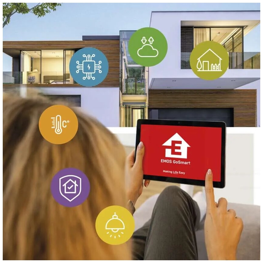 LED Nutikas välikaamera valgustiga GoSmart LED/12W/230V IP65 Wi-Fi Tuya valge