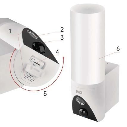 LED Nutikas välikaamera valgustiga GoSmart LED/12W/230V IP65 Wi-Fi Tuya valge