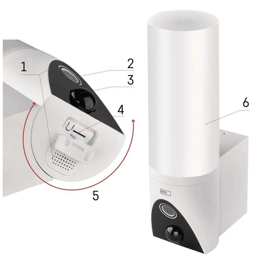 LED Nutikas välikaamera valgustiga GoSmart LED/12W/230V IP65 Wi-Fi Tuya valge