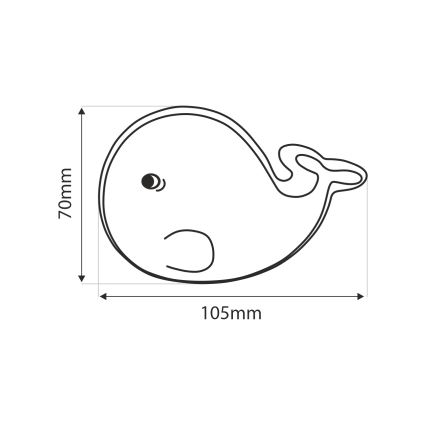 LED Öölamp lastele LED/0,5W/230V vaal
