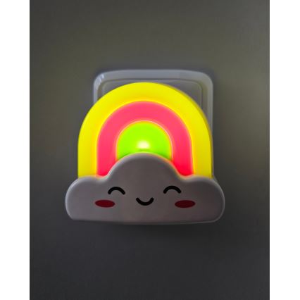 LED Öölamp lastele LED/0,5W/230V vikerkaar
