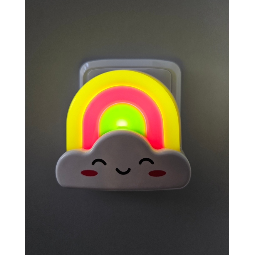 LED Öölamp lastele LED/0,5W/230V vikerkaar