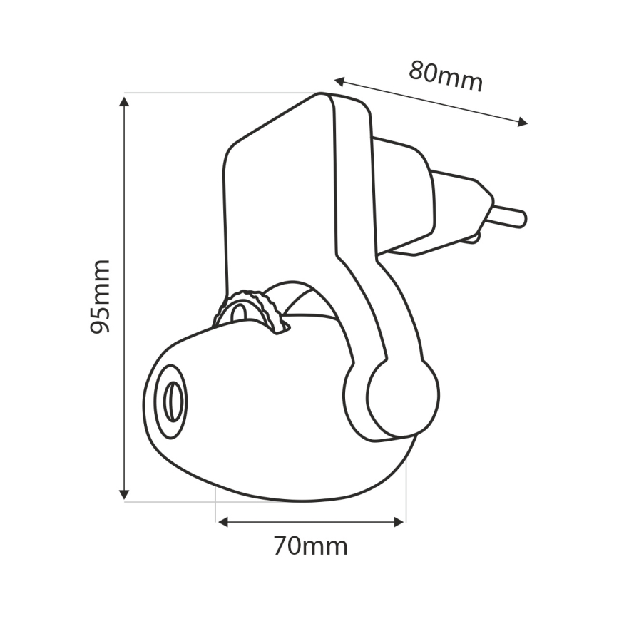 LED Öölamp lastele projektoriga LED/0,5W/230V roheline