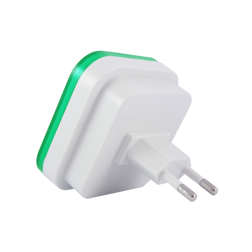 LED Öövalgusti anduriga LED/0,5W/230V roheline