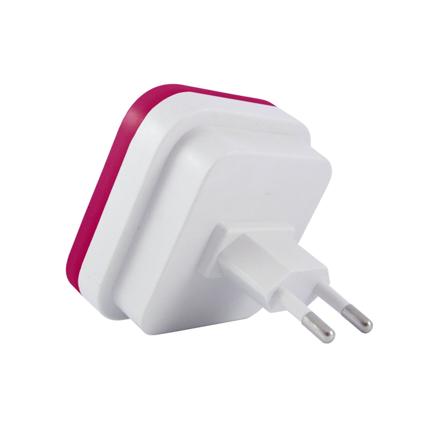 LED Öövalgusti anduriga LED/0,5W/230V roosa
