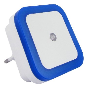 LED Öövalgusti anduriga LED/0,5W/230V sinine