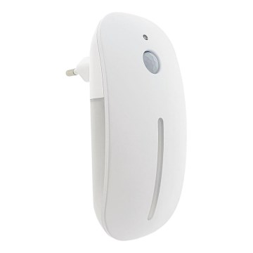 LED Öövalgusti anduriga LED/1W/230V valge