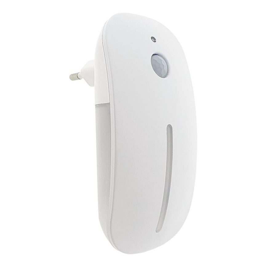 LED Öövalgusti anduriga LED/1W/230V valge