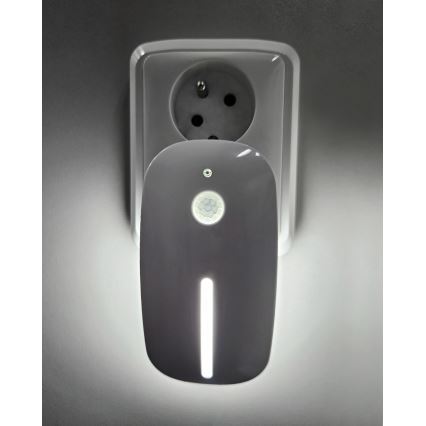 LED Öövalgusti anduriga LED/1W/230V valge
