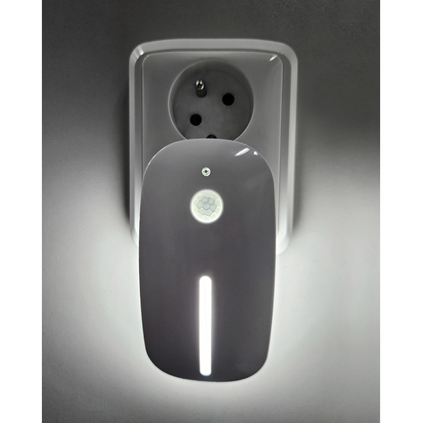 LED Öövalgusti anduriga LED/1W/230V valge