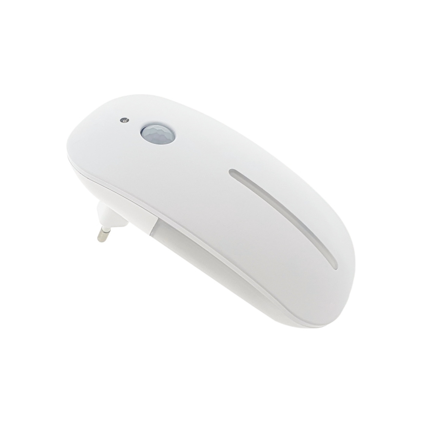 LED Öövalgusti anduriga LED/1W/230V valge
