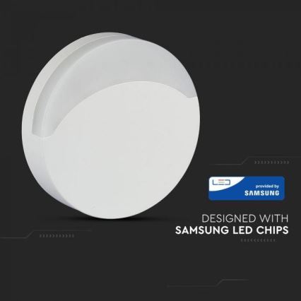 LED Öövalgusti anduriga SAMSUNG CHIP LED/0,5W/230V 65mm 4000K ümmargune