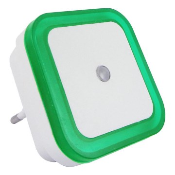 LED öövalgusti hämarussensoriga LED/0,5W/230V roheline