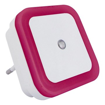 LED öövalgusti hämarussensoriga LED/0,5W/230V roosa