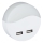 LED Öövalgusti pistikupessa koos hämardusanduriga 2xUSB LED/0,45W/230V 3000K