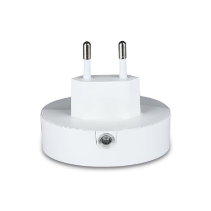LED Öövalgusti pistikupessa koos hämardusanduriga 2xUSB LED/0,45W/230V 3000K