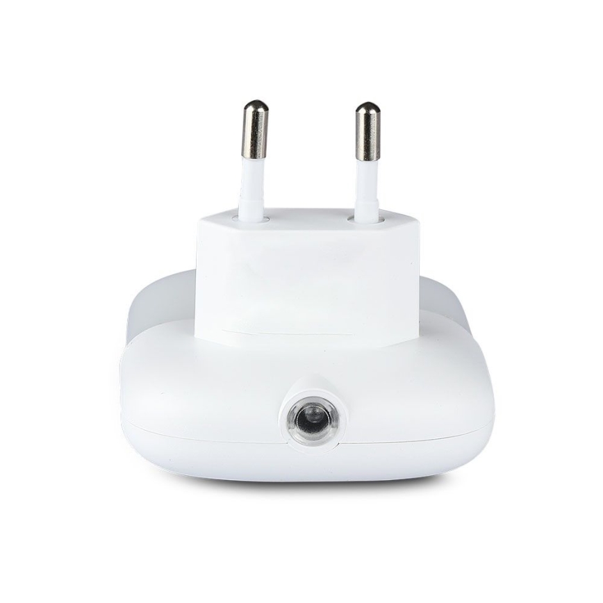 LED Öövalgusti pistikupessa koos hämardusanduriga 2xUSB LED/0,45W/230V 4000K