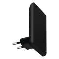 LED-orienteerimisvalgusti hämarusanduriga seinakontakti jaoks ORISA LED/0,28W/230V must