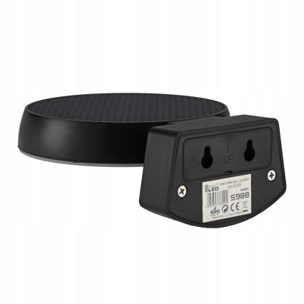 LED hämardatav päikesepaneeliga seinavalgusti anduriga LED/3W/3,7V 1800 mAh IP54 must