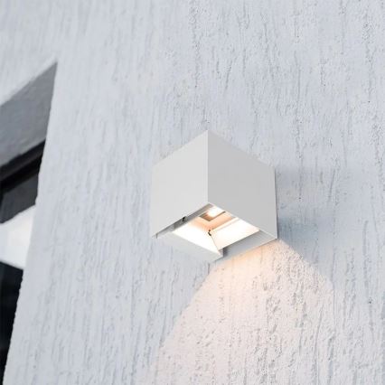 Päikesepaneeliga LED-seinalamp anduriga LED/9W/3,7V 3000/4000/5000K IP65 2600 mAh valge