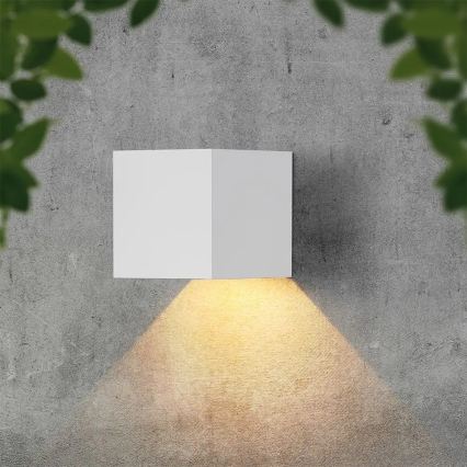 Päikesepaneeliga LED-seinalamp anduriga LED/9W/3,7V 3000/4000/5000K IP65 2600 mAh valge