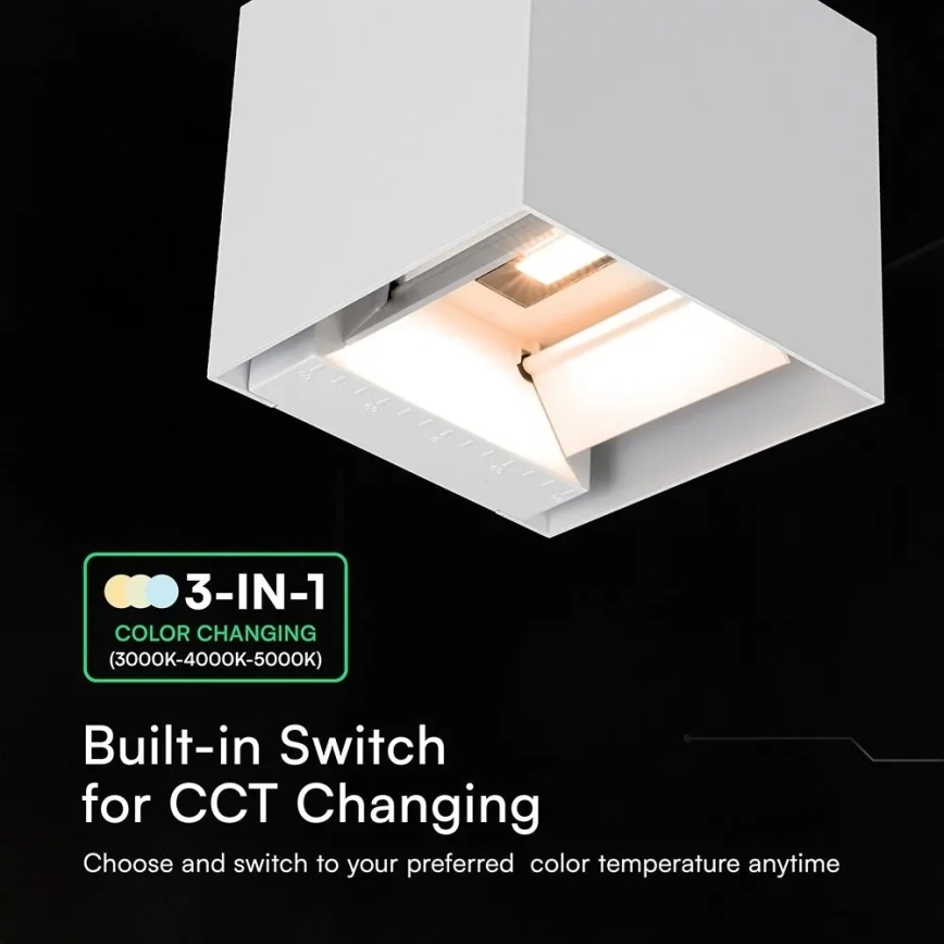 Päikesepaneeliga LED-seinalamp anduriga LED/9W/3,7V 3000/4000/5000K IP65 2600 mAh valge