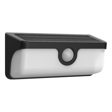 LED-päikese seinavalgusti anduriga LINK LED/5W/3,7V IP65 must