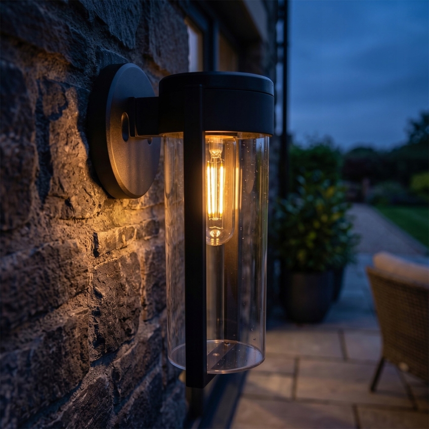 LED päikese seinavalgusti LED/1W/3,7V 500 mAh IP65 must