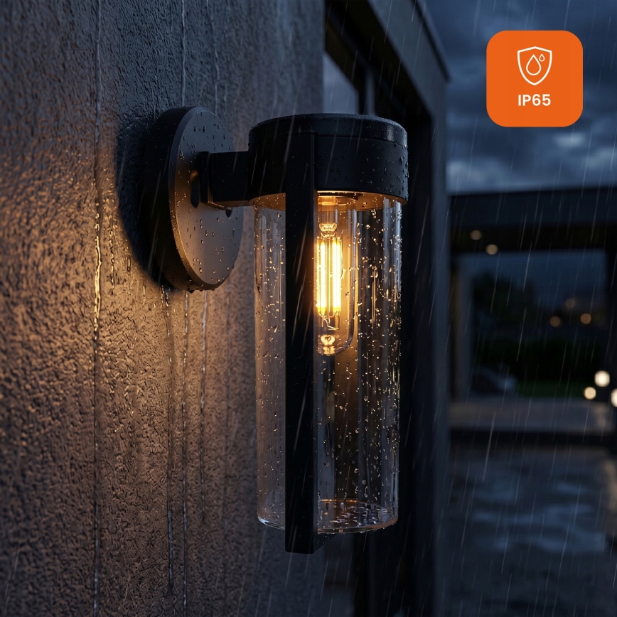 LED päikese seinavalgusti LED/1W/3,7V 500 mAh IP65 must