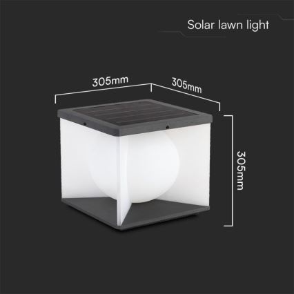 LED reguleeritav päikeseenergia seinavalgusti LED/8W/3,7V IP65 3000K 5200 mAh + kaugjuhtimispult