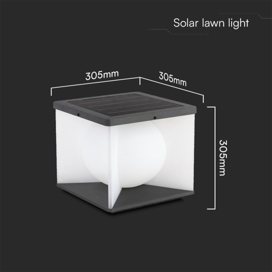 LED reguleeritav päikeseenergia seinavalgusti LED/8W/3,7V IP65 3000K 5200 mAh + kaugjuhtimispult