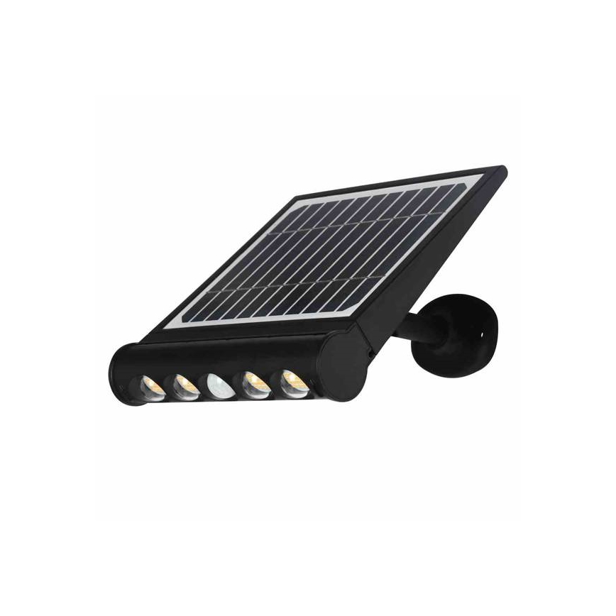 LED päikeseenergia seinavalgusti liikumis- ja hämarustundlikuga LED/8W/3,7V 4000 mAh 4000K IP65