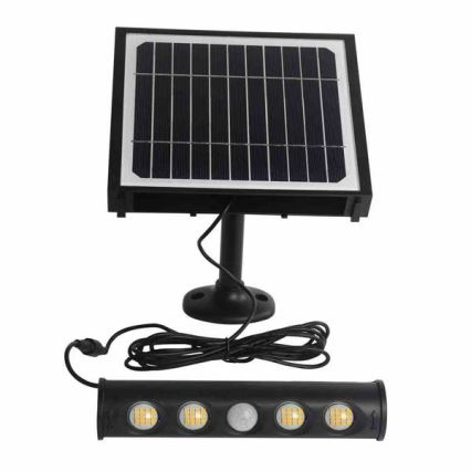 LED päikeseenergia seinavalgusti liikumis- ja hämarustundlikuga LED/8W/3,7V 4000 mAh 4000K IP65