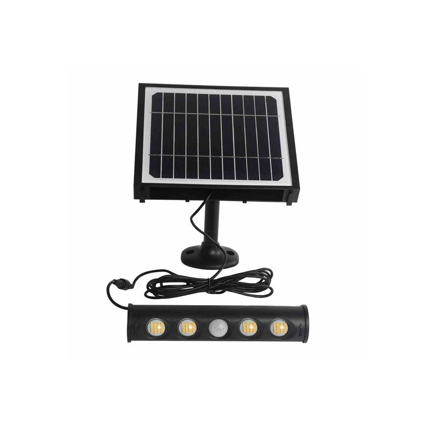 LED päikeseenergia seinavalgusti liikumis- ja hämarustundlikuga LED/8W/3,7V 4000 mAh 4000K IP65
