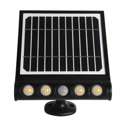 LED päikeseenergia seinavalgusti liikumis- ja hämarustundlikuga LED/8W/3,7V 4000 mAh 4000K IP65