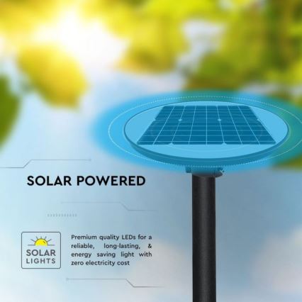LED päikese tänavalatern anduriga LED/10W/3,2V IP65 4000K 15000 mAh + kaugjuhtimispult