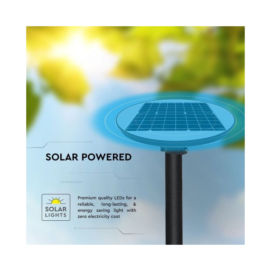 LED päikese tänavalatern anduriga LED/10W/3,2V IP65 4000K 15000 mAh + kaugjuhtimispult