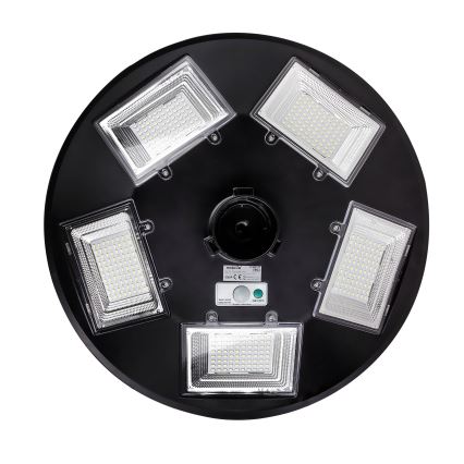 Hämardatav LED-päikesepaneeliga tänavavalgusti anduriga LED/22W/6V 18000 mAh 6500K IP65 must + kaugjuhtimispult