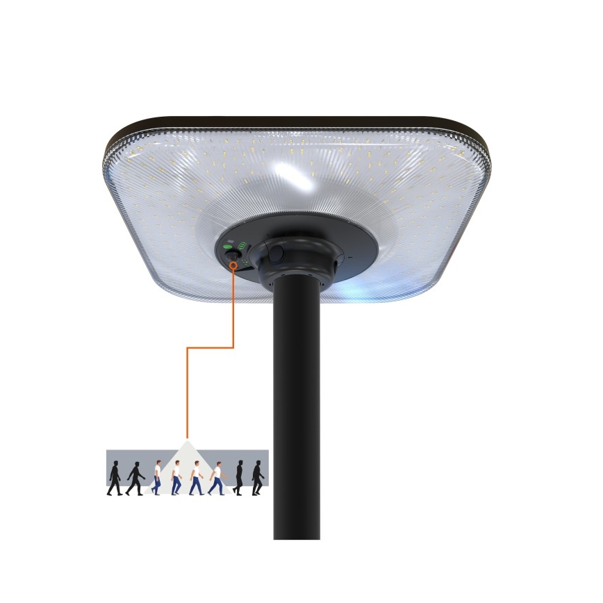 LED päikese tänavavalgusti anduriga SOLSUMI LED/25W/3,2V 3000/4000/6500K IP54 24000 mAh + kaugjuhtimispult