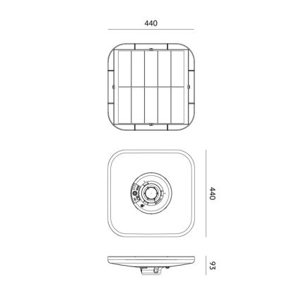 LED päikese tänavavalgusti anduriga SOLSUMI LED/25W/3,2V 3000/4000/6500K IP54 24000 mAh + kaugjuhtimispult