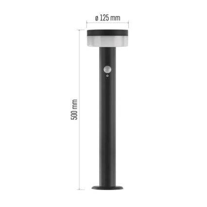 LED päikeseenergia lamp anduriga LED/2W/3,7V 1200 mAh IP44 50 cm