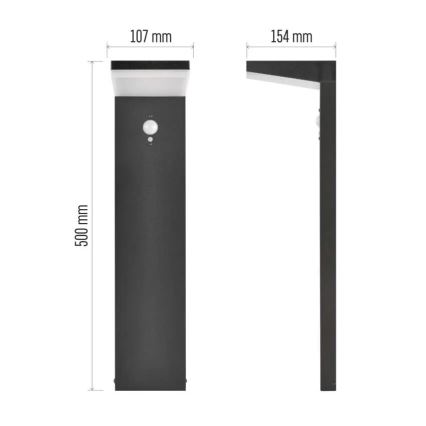 LED päikeseenergia lamp anduriga LED/4,4W/3,7V 2200 mAh IP44