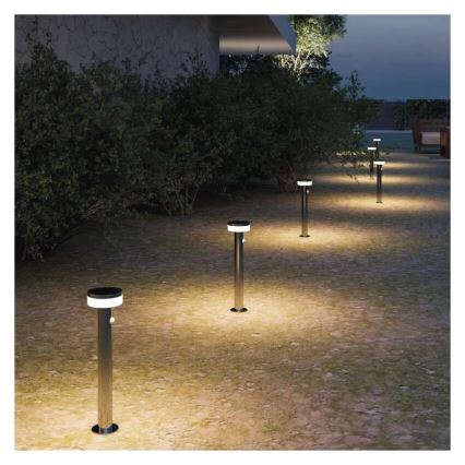 LED päikeseenergia lamp anduris LED/2W/3,7V 1200 mAh IP44 80 cm